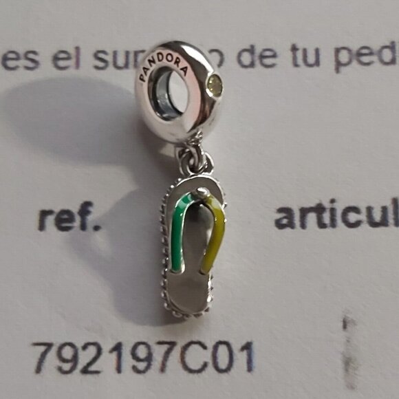 Authentic PANDORA Sterling Silver *Country Edition* Flip-flop Dangle 792197C01 - Picture 12 of 14